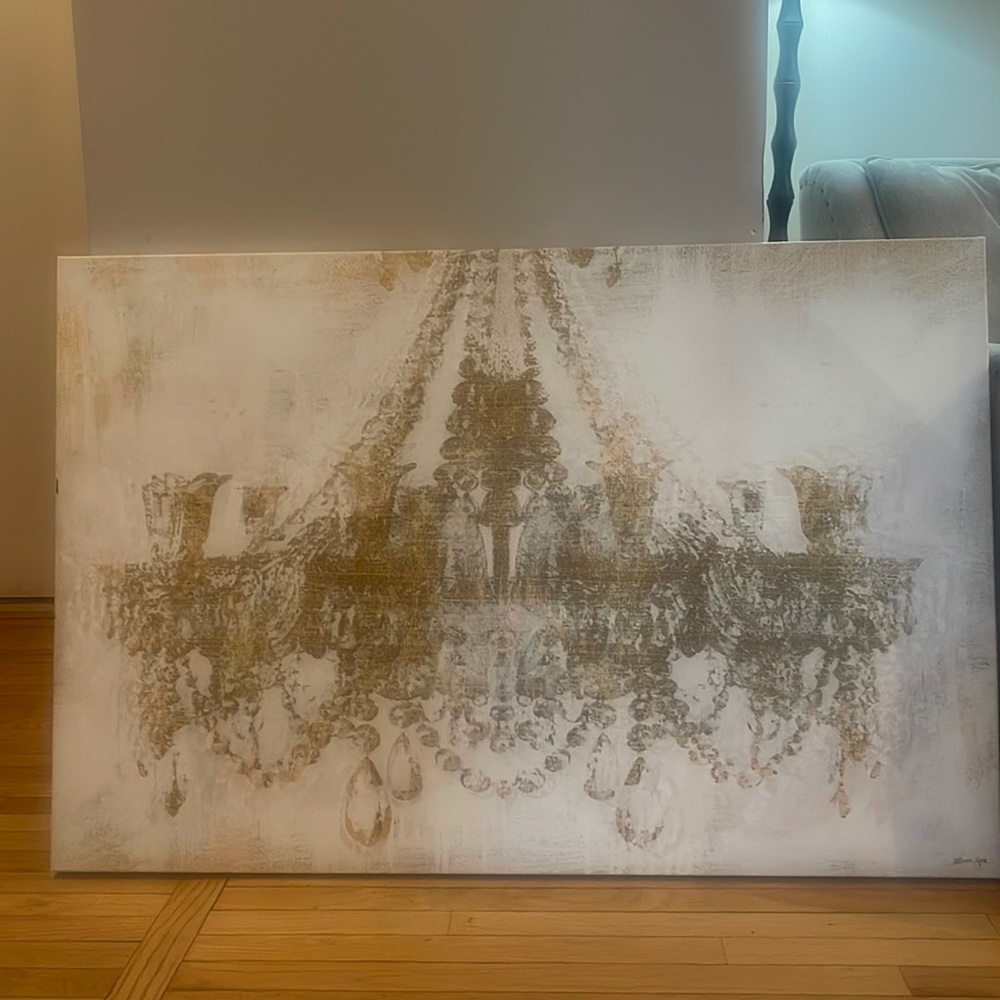 Oliver Gal Gold Diamonds Graphic Art on Canvas